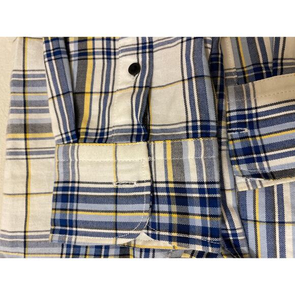 Lauren Ralph Lauren Women's Size Medium Plaid 1/2 Button Down Casual Shirt - Picture 9 of 9